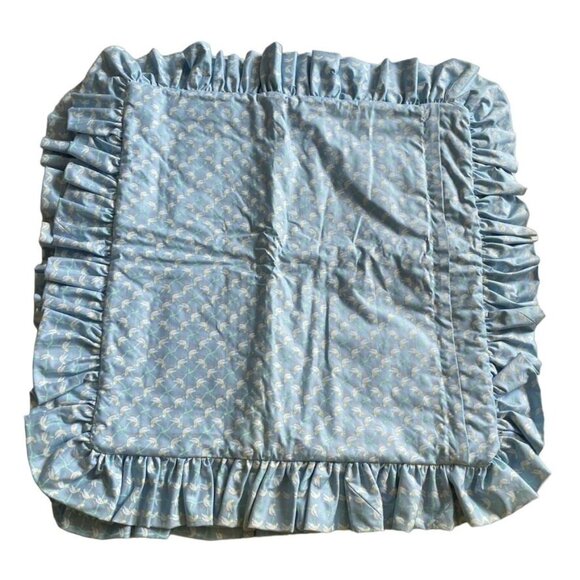 Set 2 Handmade Handmade Quilted Ruffled Throw Pillow Shames u Ducks Cottagecore - Picture 5 of 5
